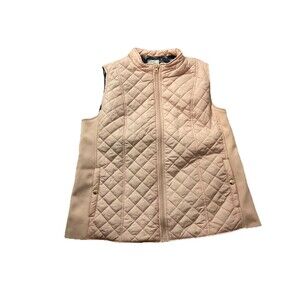 Kim Rogers Quilted Vest Women's Size XL Peach